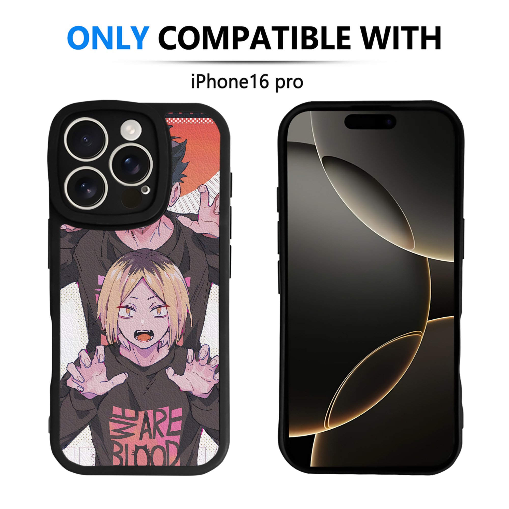（画像用） ハイキュー!! Haikyu!! 【iPhone 16シリーズ対応】シリコンスマホケース（レザー調） 材質：シリコン